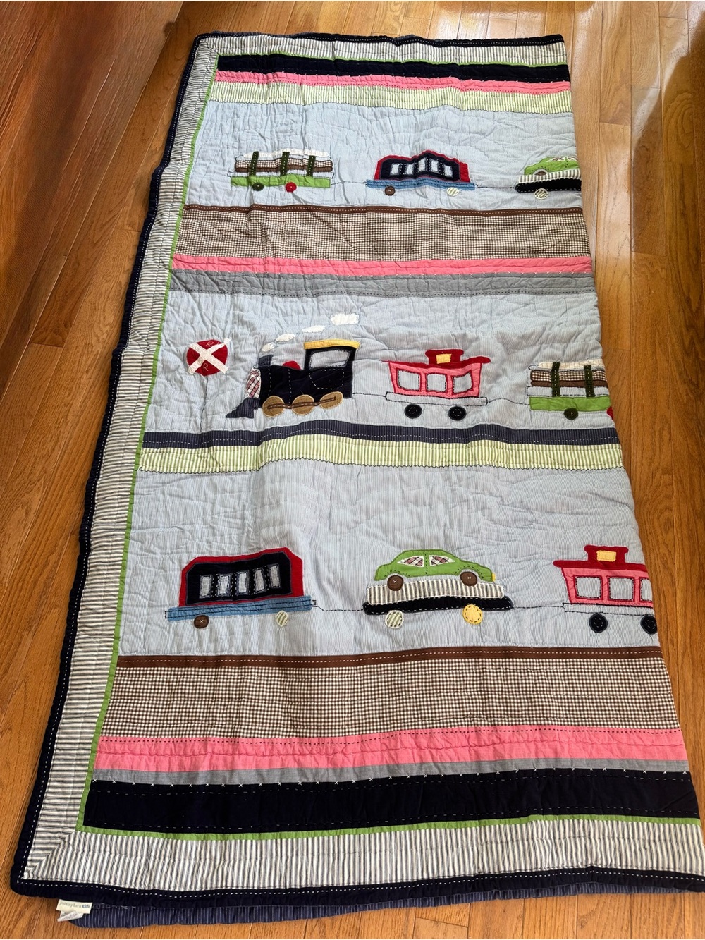 Pottery Barn Kids Ryder Train Quilt Full/Queen